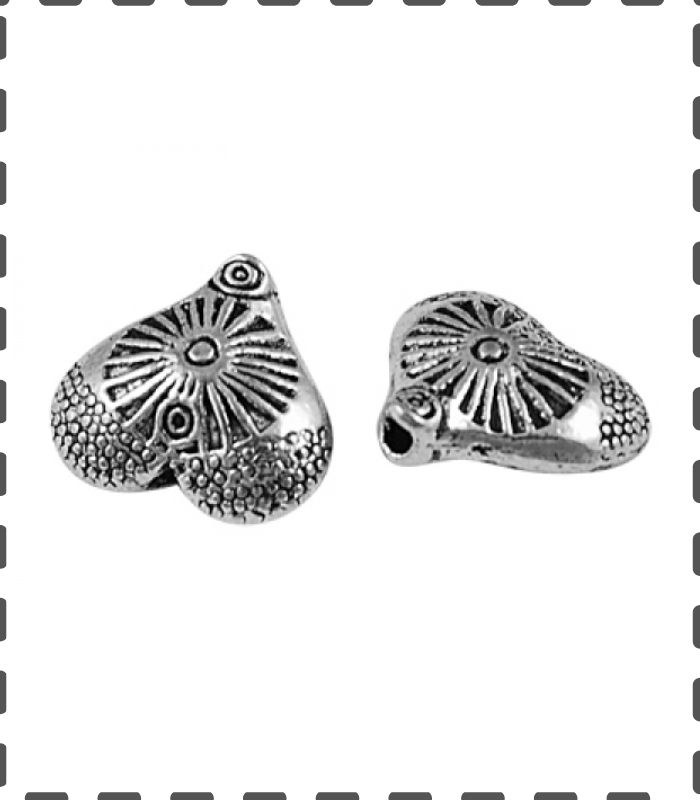 5 Ornamentherzen 13x13mm