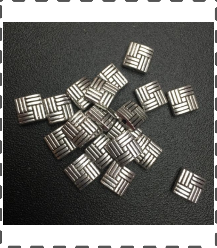 10 Schachbrett Perlen 10mm