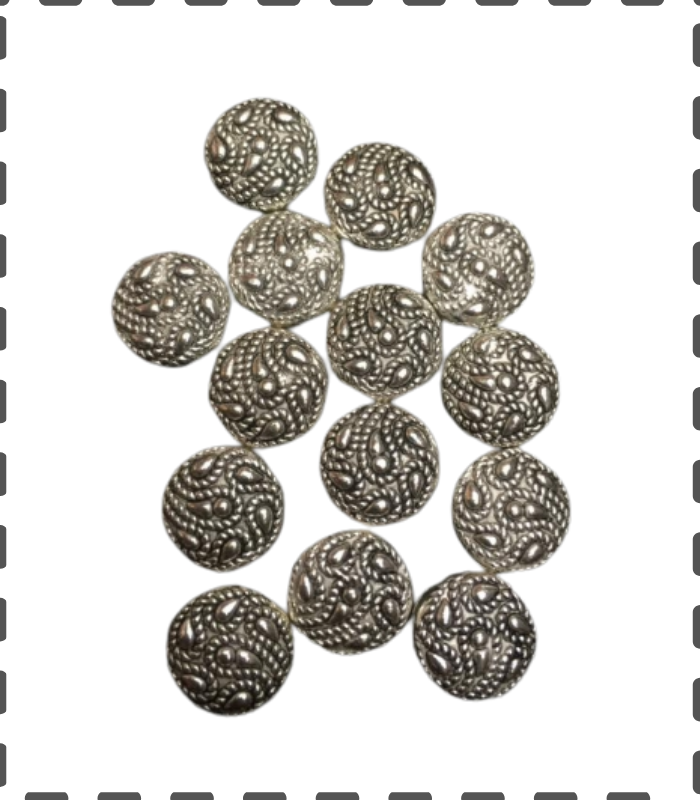 10 Buttonperlen Komet 10mm