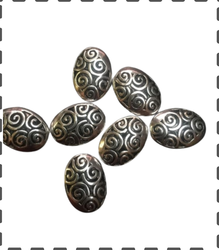 5 ovale filigrane Perlen 18x13mm