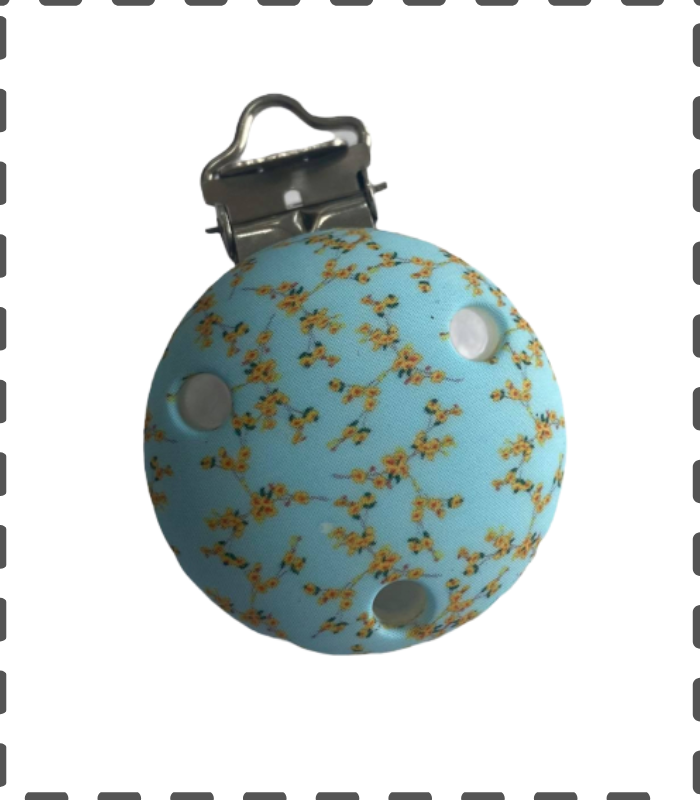 Sommerspecial Clip blau mit bunten Blumen