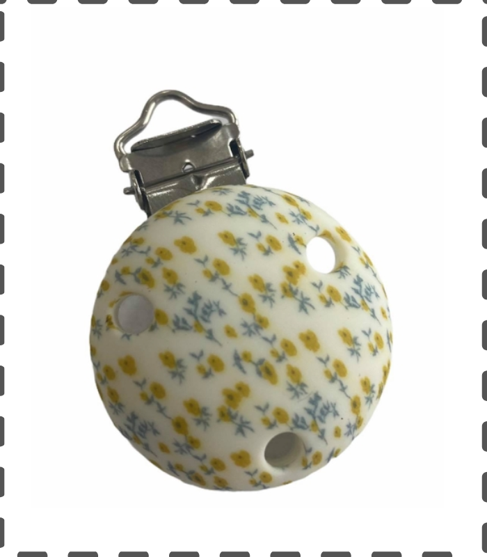 Sommerspecial Clip weiss mit flieder Blumen