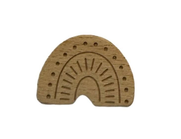 Naturholz Buche Regenbogen mit Strahlen 2x2.5cm