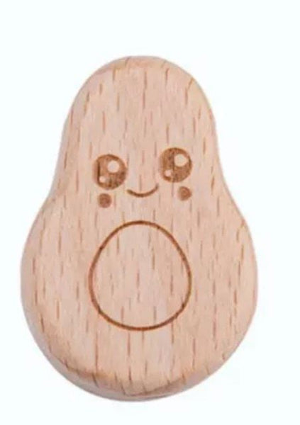 Naturholz Avocado Motivperle aus Buche 20x28mm