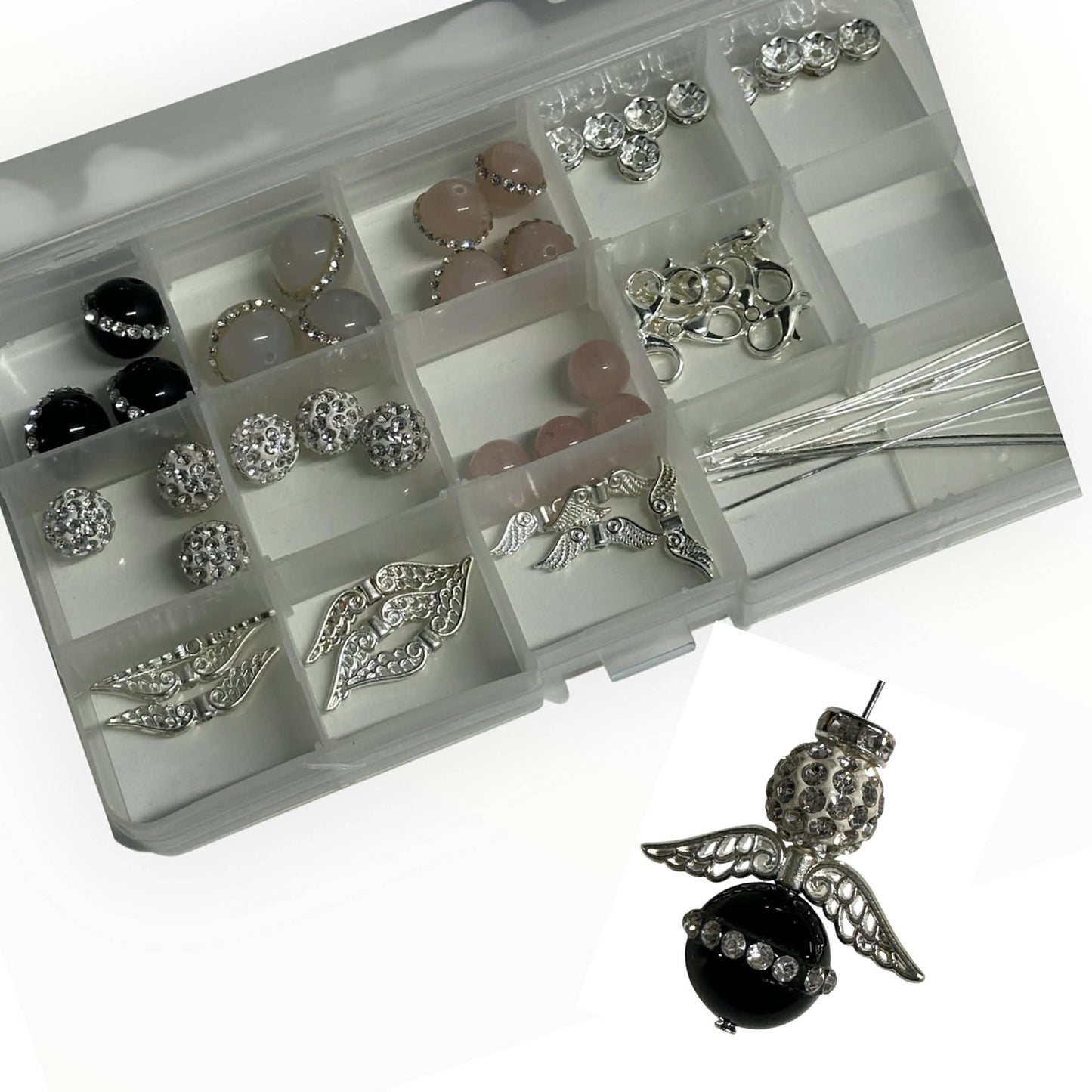10 Delux Echtsteinengeli mit Blingbling (B17)