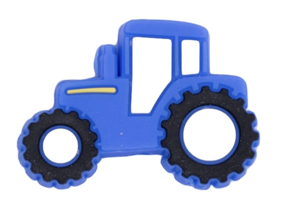 Motivperle Traktor blau