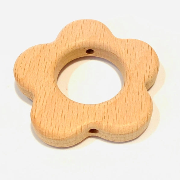 Naturholz Blume 5.5cm mit Lochung
