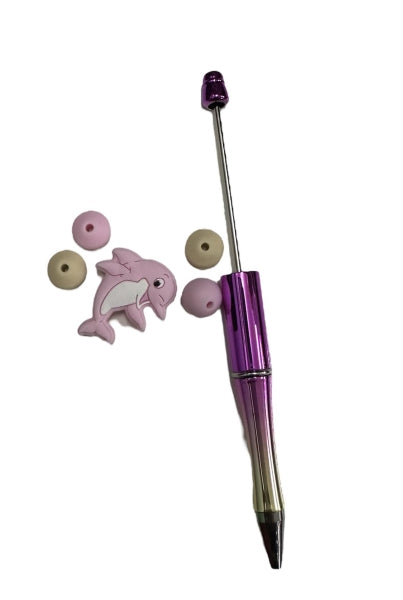 Kugelschreiber zum beperlen Delphin rosa