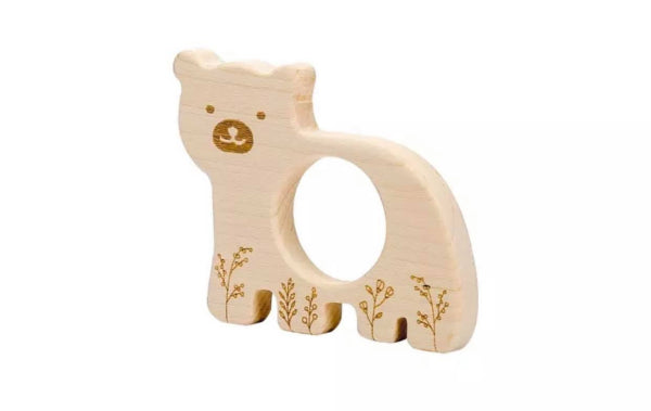 Delux Naturholz Anhänger Buche Bär