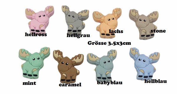 Motivperle Elch in 8 Farben
