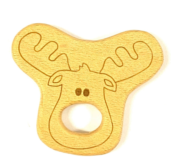 Naturholz Elch 7.4x6.5 cm Buche