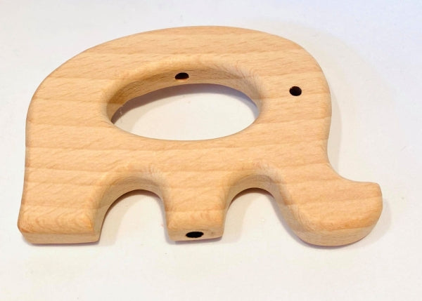Naturholz Elefant 7.5x5.5cm mit Lochung