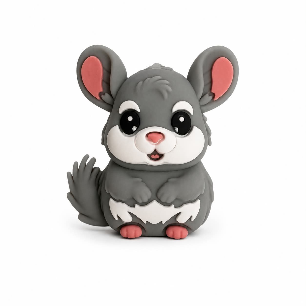 Motivperle 3D Silikon süsser Chinchilla
