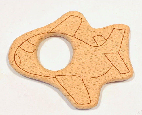 Naturholz Flugzeug 8x7cm Buche