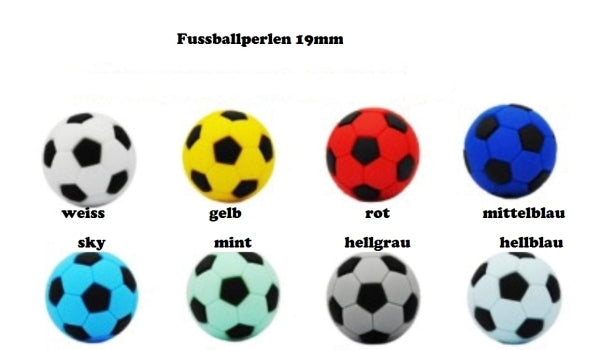 Motivperle Fussball rund 19mm gross