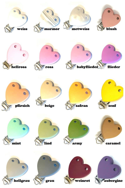 Clip aus Silikon Formclip Herz neu auch kornblume