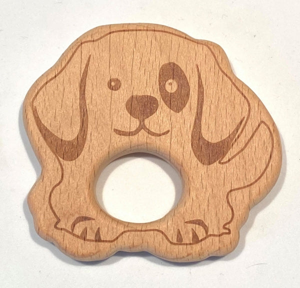 Naturholz Hund 6x7cm Buche