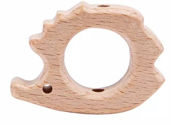 Naturholz Igel XL Motivperle 3.5x4.5cm