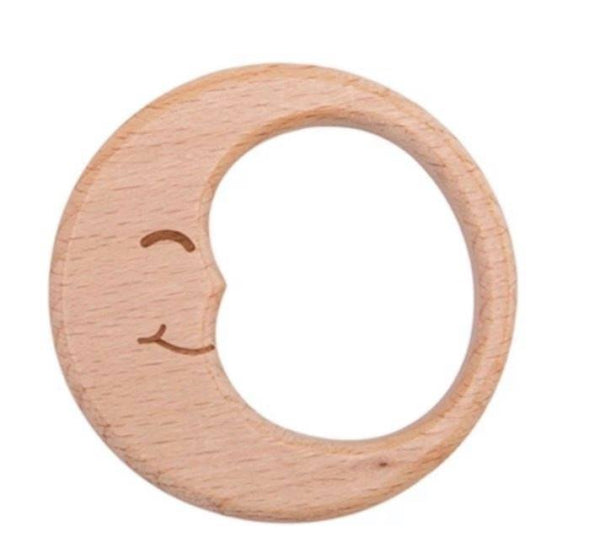 Naturholz Mond rund Buche 6cm