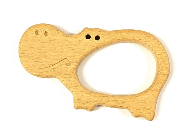 Naturholz Nilpferd 9.5x6cm Buche