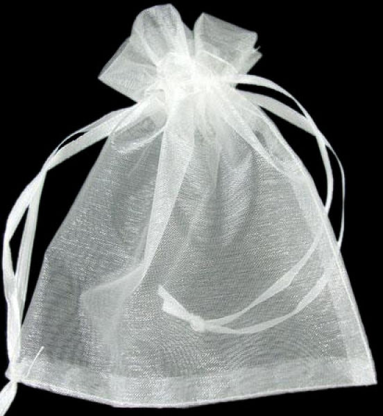 100 Organzasäckli weiss 7x9cm ideal für Engeli