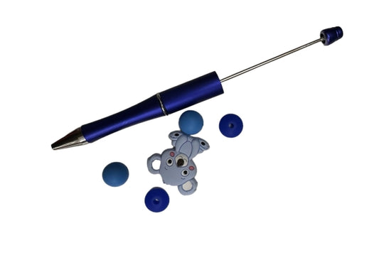 Kugelschreiber zum beperlen Koala blau