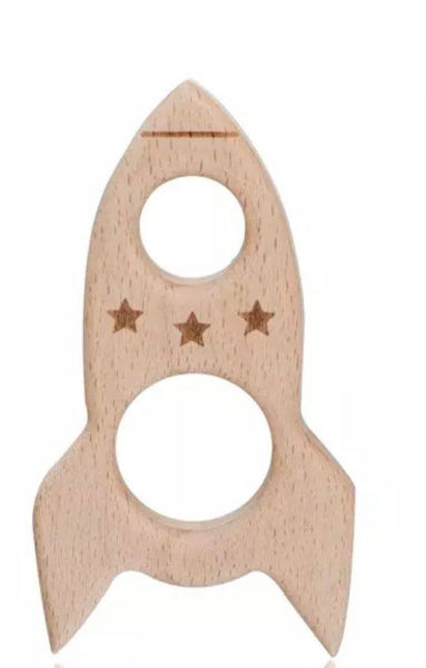 Naturholz Rakete 8.1x4.6cm