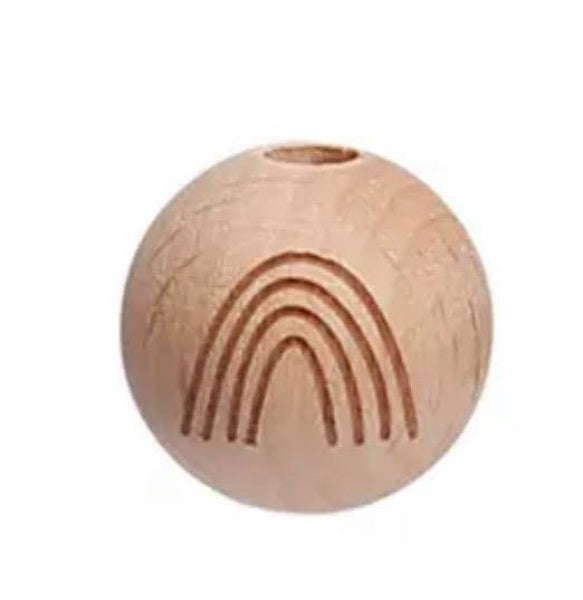Naturholzperle Buche Regenbogen pur 16mm Durchmesser