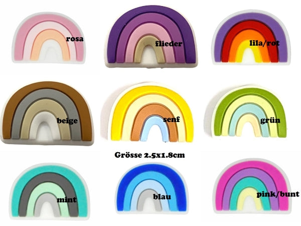 Motivperle Regenbogen in 9 Farben