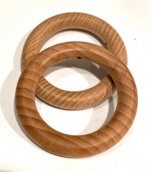 Holzring Buche 7cm mit einseitiger Lochung, ideal für Anhänger
