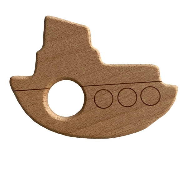 Naturholz Schiff Buche Durchmesser 6.5x9.5cm