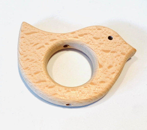 Naturholz Spatz 7.5x6.5cm mit Lochung