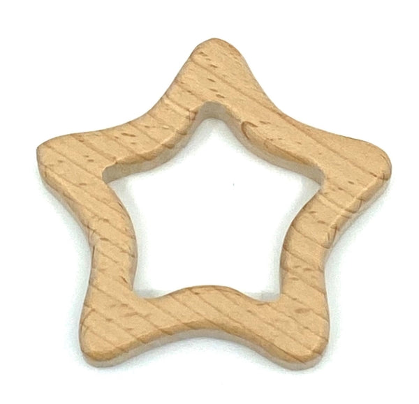 Naturholz Stern 7.5cm Durchmesser Buche ohne Prägung