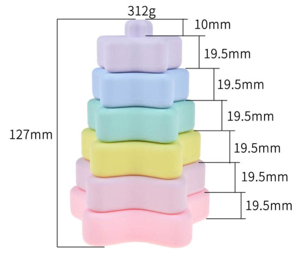 Stapelturm pastell