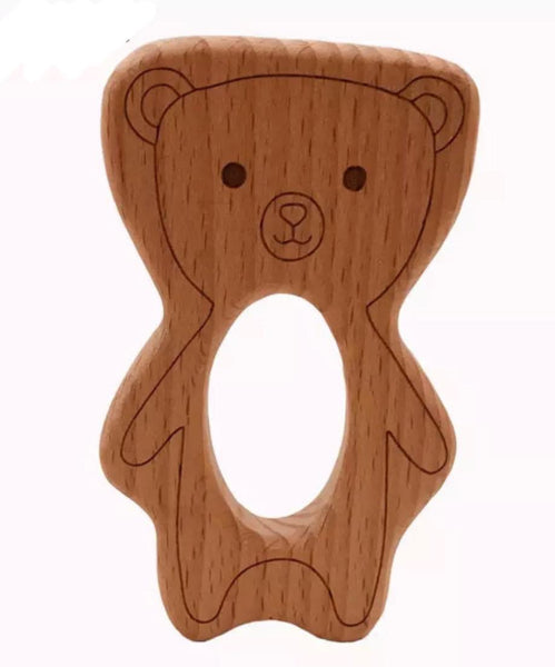 Naturholz Bär süss Buche Durchmesser 5.2x8.8cm
