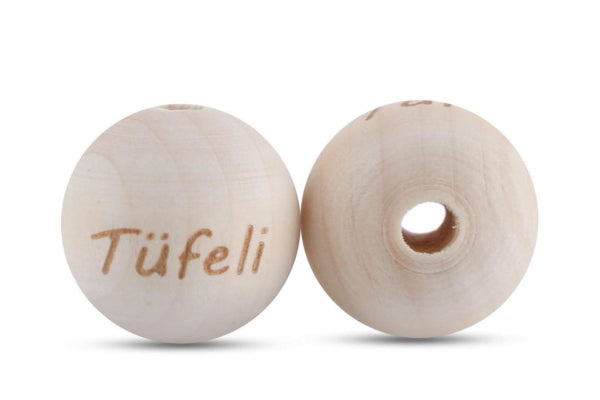 1 Perle 2cm Ahorn Tüfeli