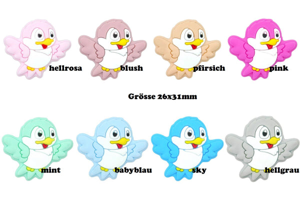 Motivperle Vogel Comic Style Spatz
