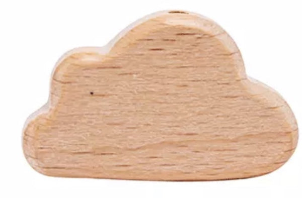 Naturholz Wolke aus Buche 3.5x2.2cm