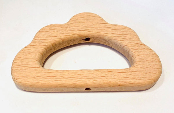 Naturholz Wolke 9x5.5cm mit Lochung