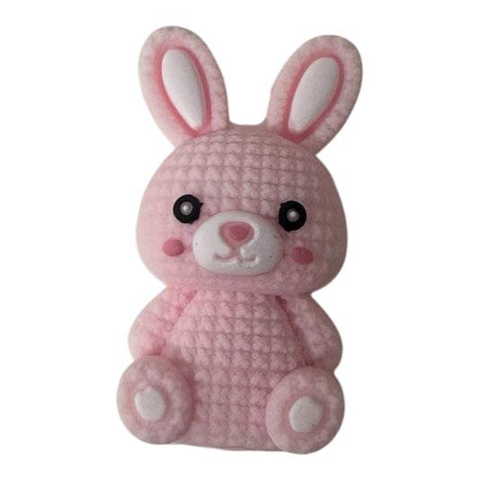 Motivperle Silikon 3D Strickhäsli rosa