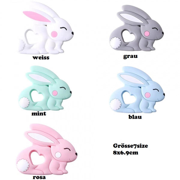 Anhänger mehrfarbig Bunny Hase seitlich
