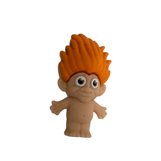 Motivperle 3D Silikon Troll mit orange Haar