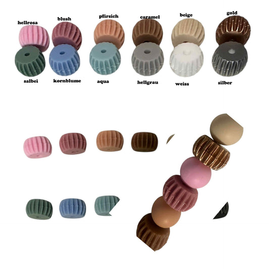 Rondellen mit Rillen 14mm