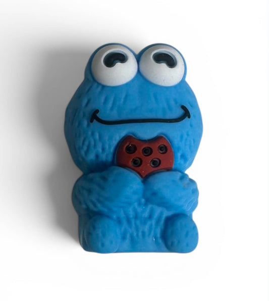 Motivperle 3D Silikon Krümelmonster blau