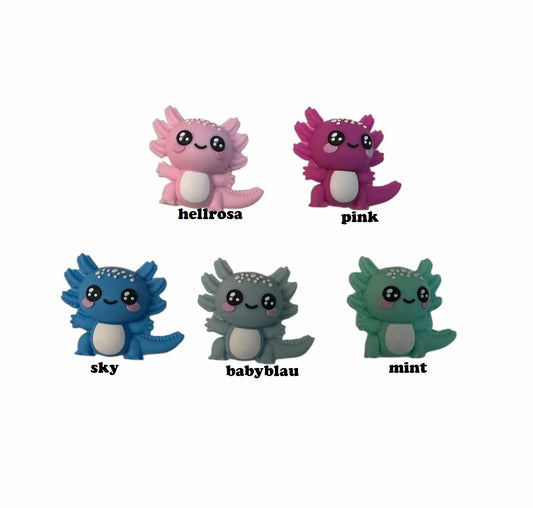 3D Axolotl Motivperle 5 Farben Trendtier