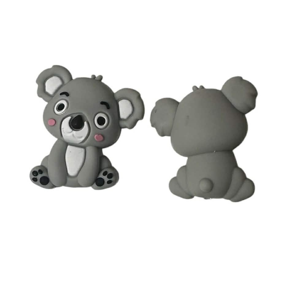 Motivperle 3D Koala grau