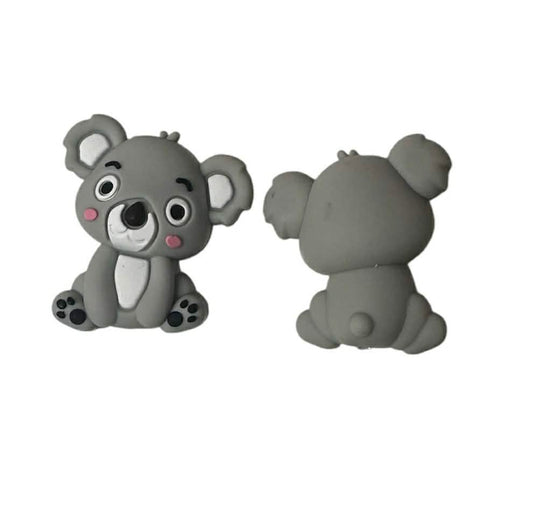 Motivperle 3D Koala grau