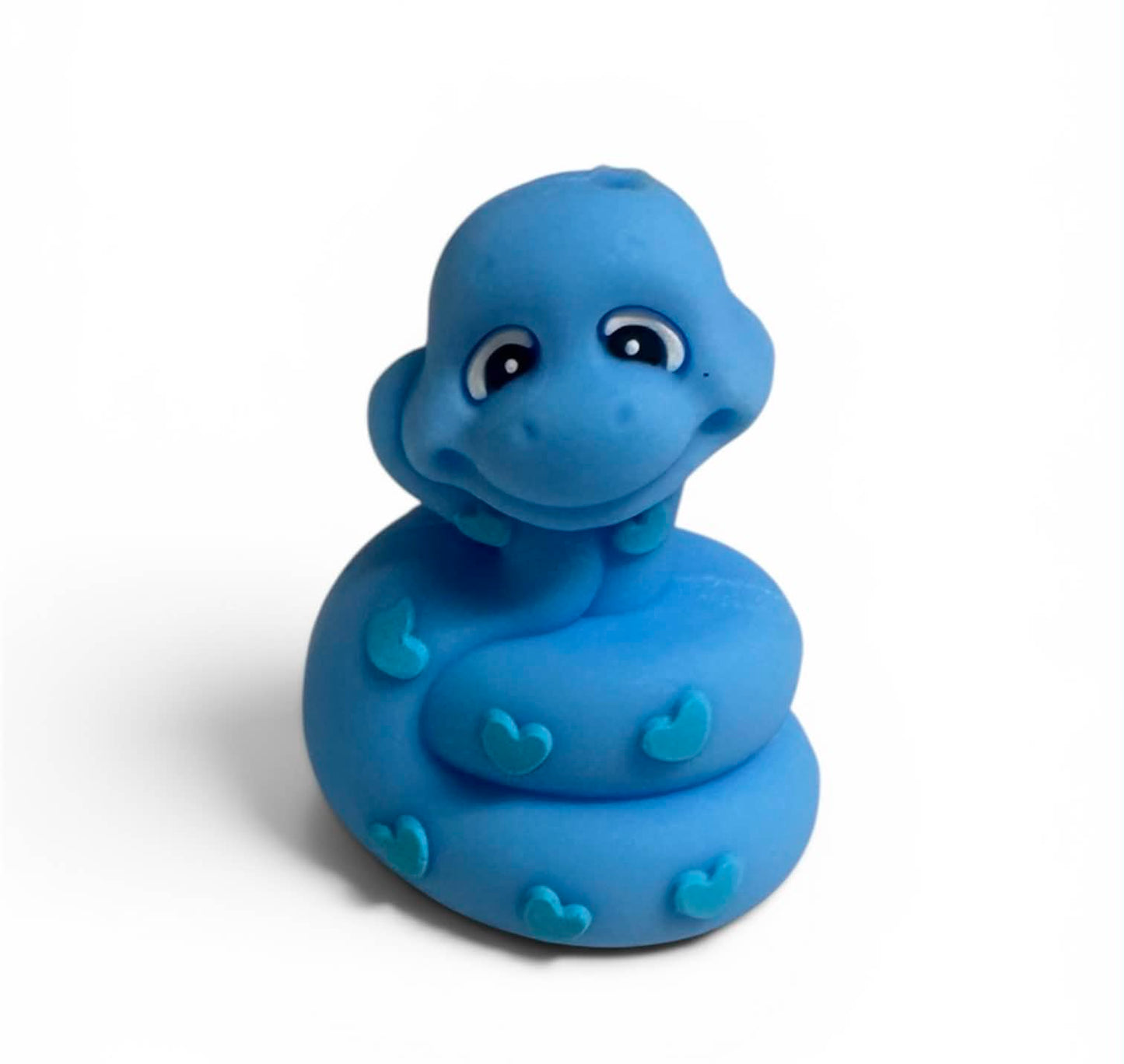 Motivperle 3D Silikon blaue verliebte Schlange