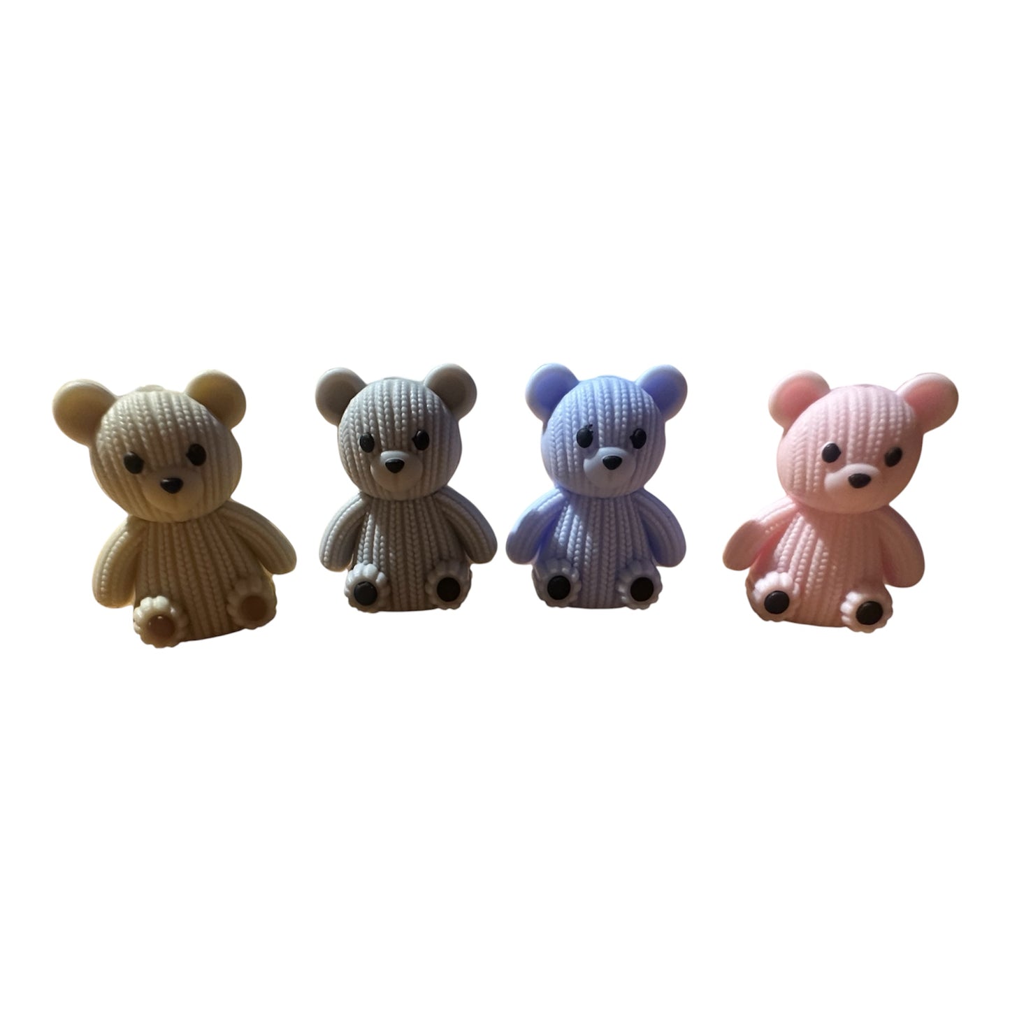 3D Silikon Motivperle Strickteddy Bär in 8 Farben