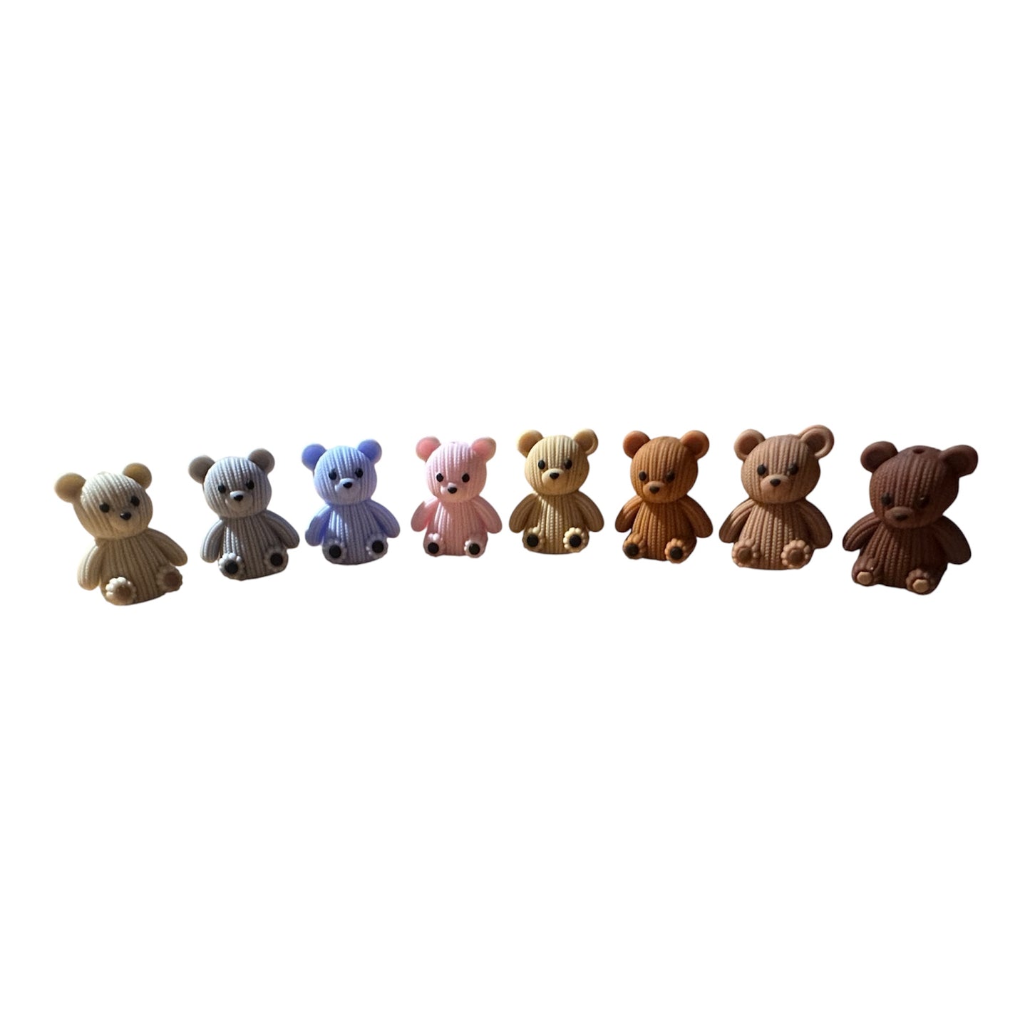3D Silikon Motivperle Strickteddy Bär in 8 Farben